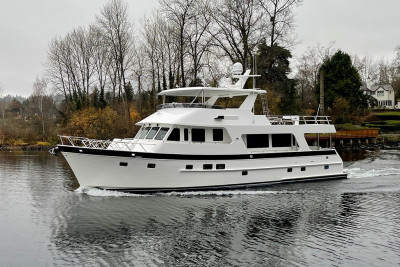 700 Motoryacht JOURNEY on Display at the 2021 Seattle Boats Afloat Show